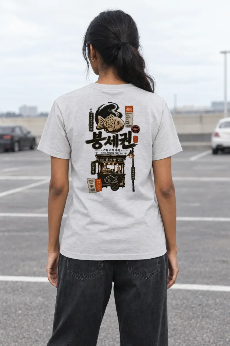 "Winter Snack Cart" Heavyweight Unisex Crewneck T-shirt | Gildan 5000