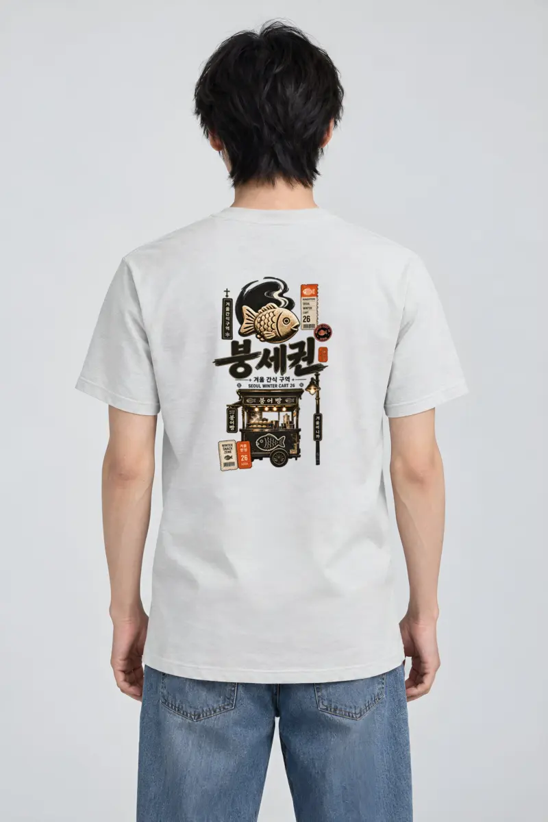 "Winter Snack Cart" Heavyweight Unisex Crewneck T-shirt