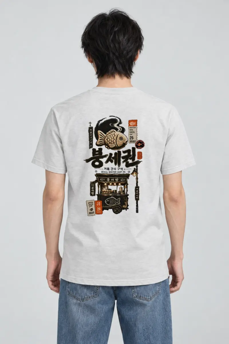 "Winter Snack Cart" Heavyweight Unisex Crewneck T-shirt