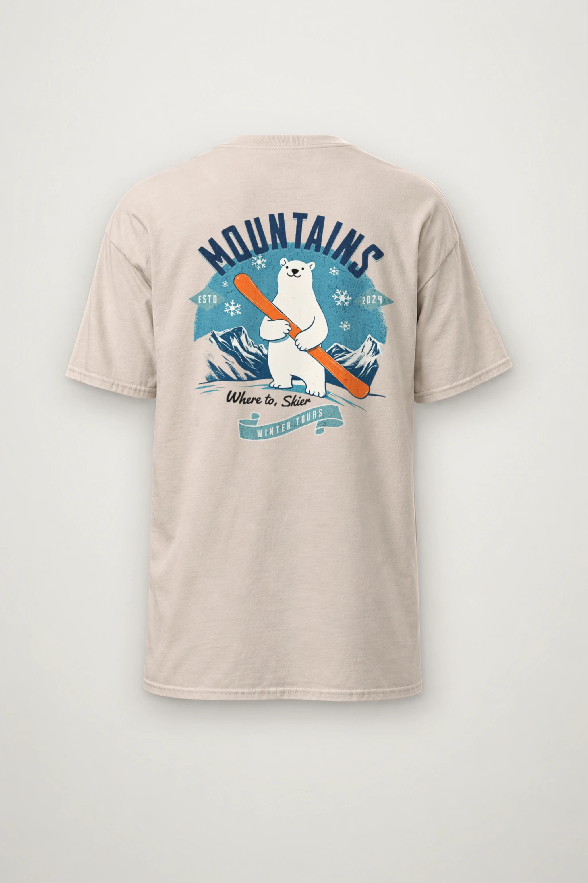 "Winter Tours" Heavyweight Unisex Crewneck T-shirt