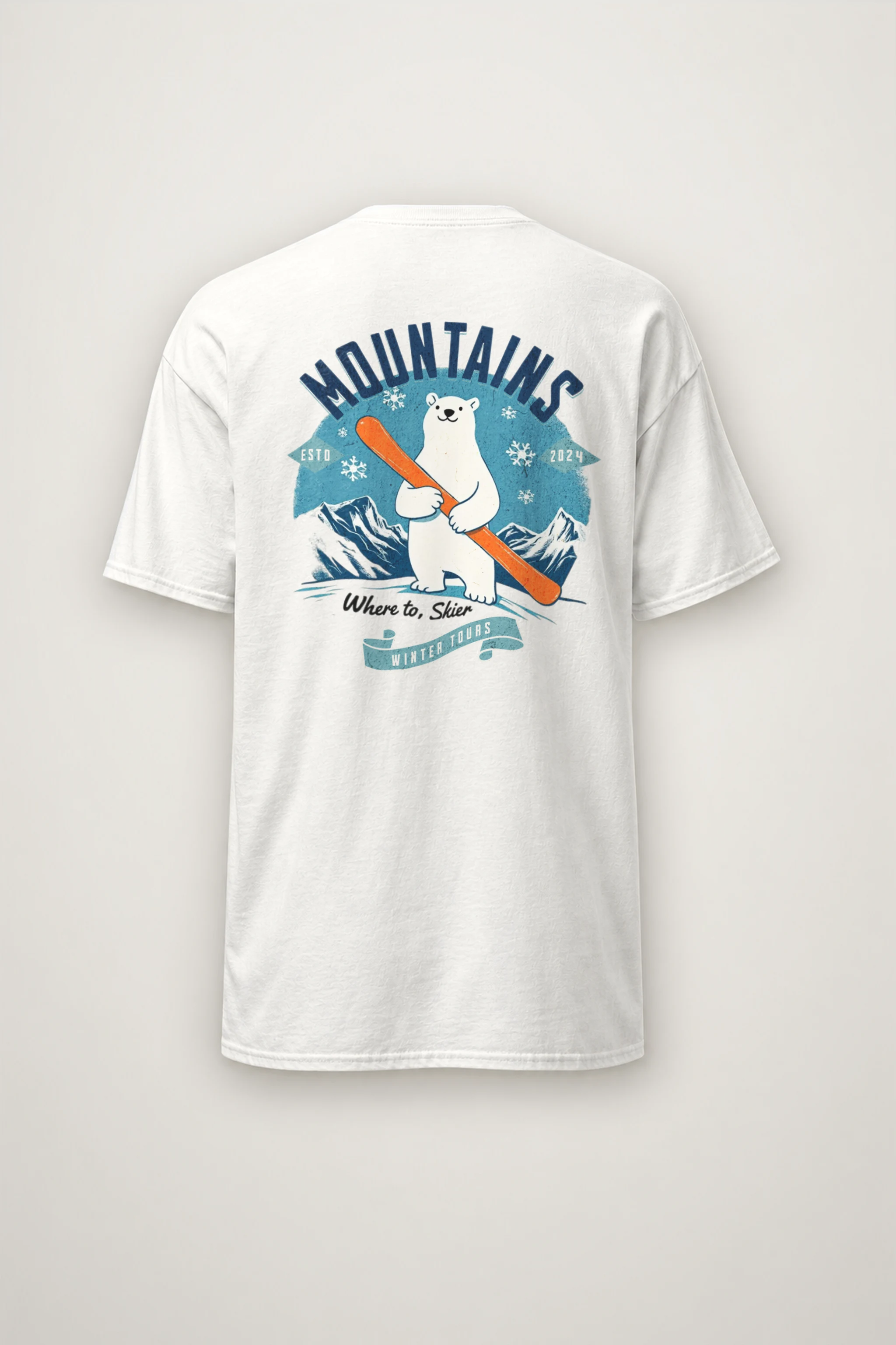 "Winter Tours" Heavyweight Unisex Crewneck T-shirt