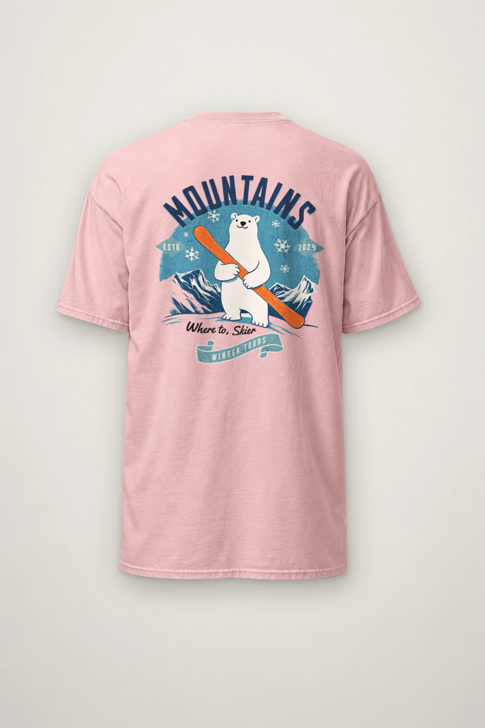 "Winter Tours" Heavyweight Unisex Crewneck T-shirt