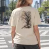 "Winter Tree Moon" Heavyweight Unisex Crewneck T-shirt | Gildan 5000