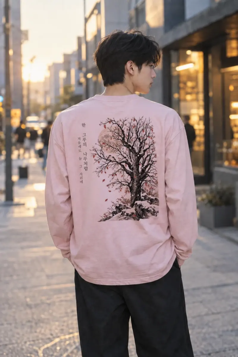 "Winter Tree Moon" Unisex Longsleeve T-shirt | Gildan 2400