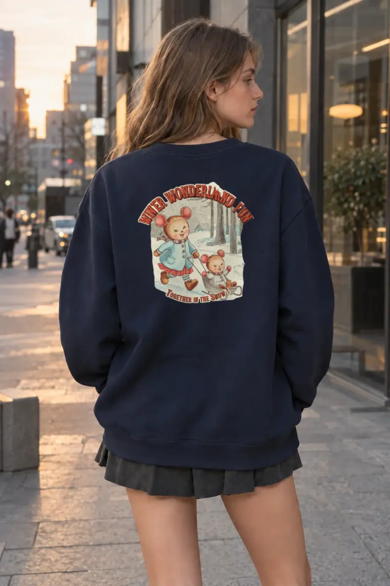 “Winter Wonderland Fun” Heavy Blend Unisex Crewneck Sweatshirt | Gildan 18000
