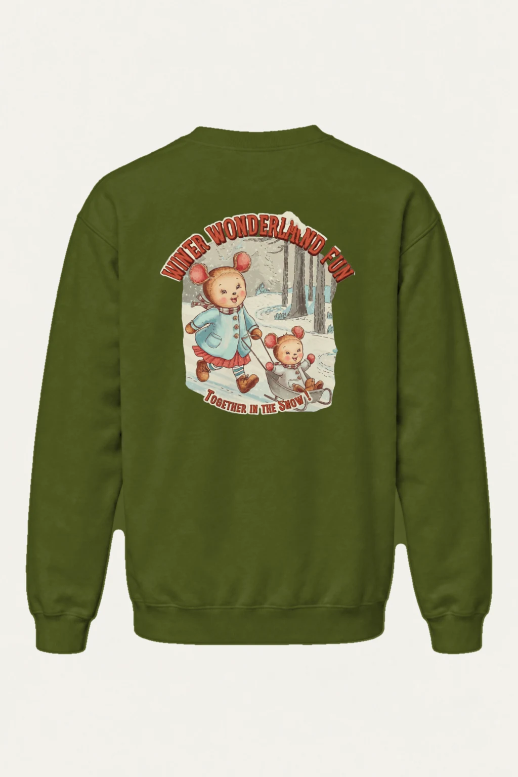 "Winter Wonderland Fun" Heavy Blend Unisex Crewneck Sweatshirt | Gildan 18000