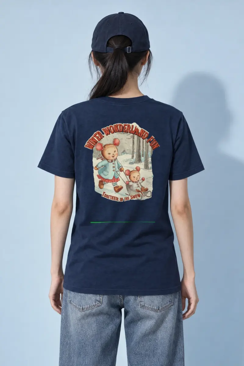 "Winter Wonderland Fun" Heavyweight Unisex Crewneck T-shirt | Gildan 5000
