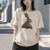 "Winter Wool Hare" Heavyweight Unisex Crewneck T-shirt | Gildan 5000