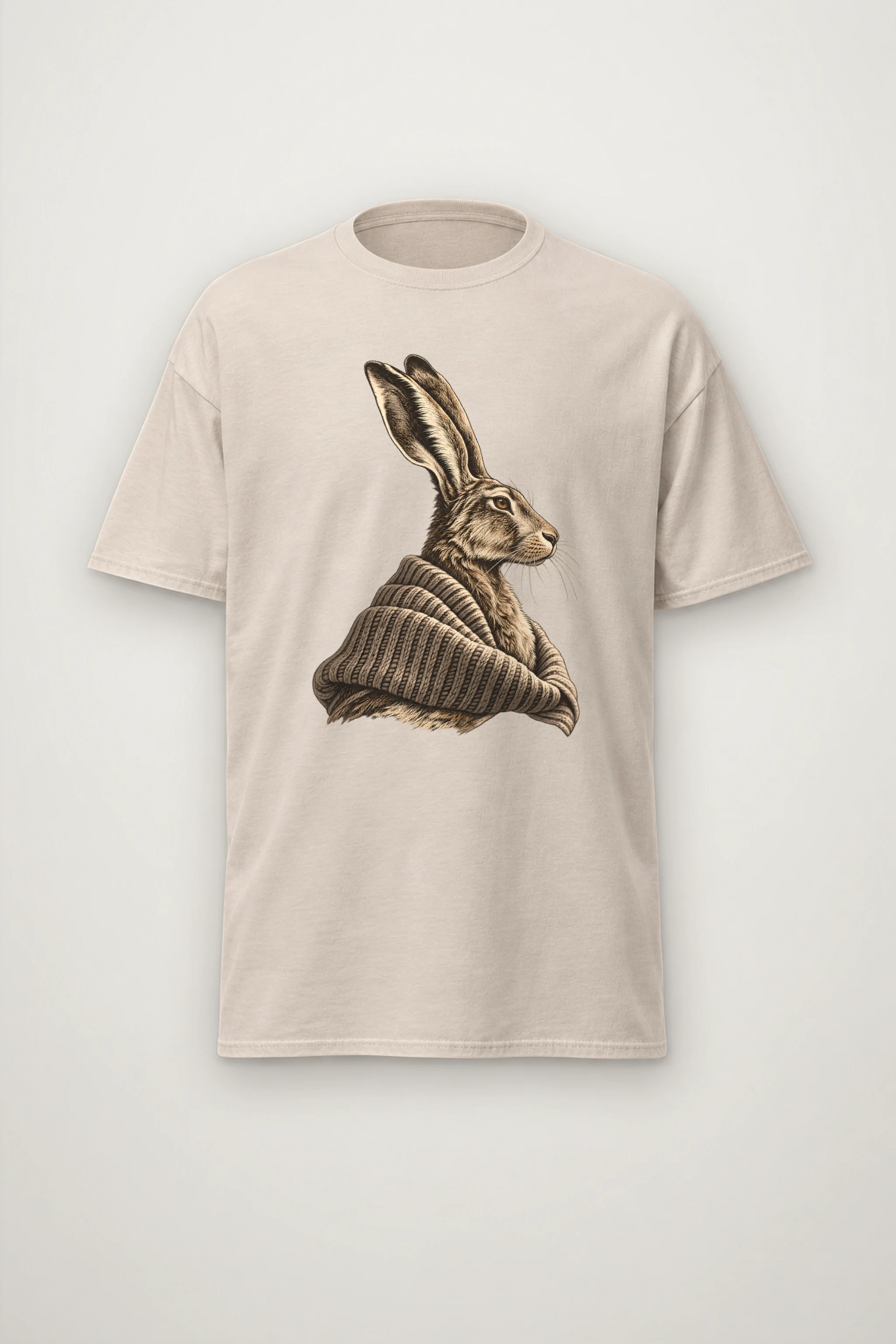 "Winter Wool Hare" Heavyweight Unisex Crewneck T-shirt