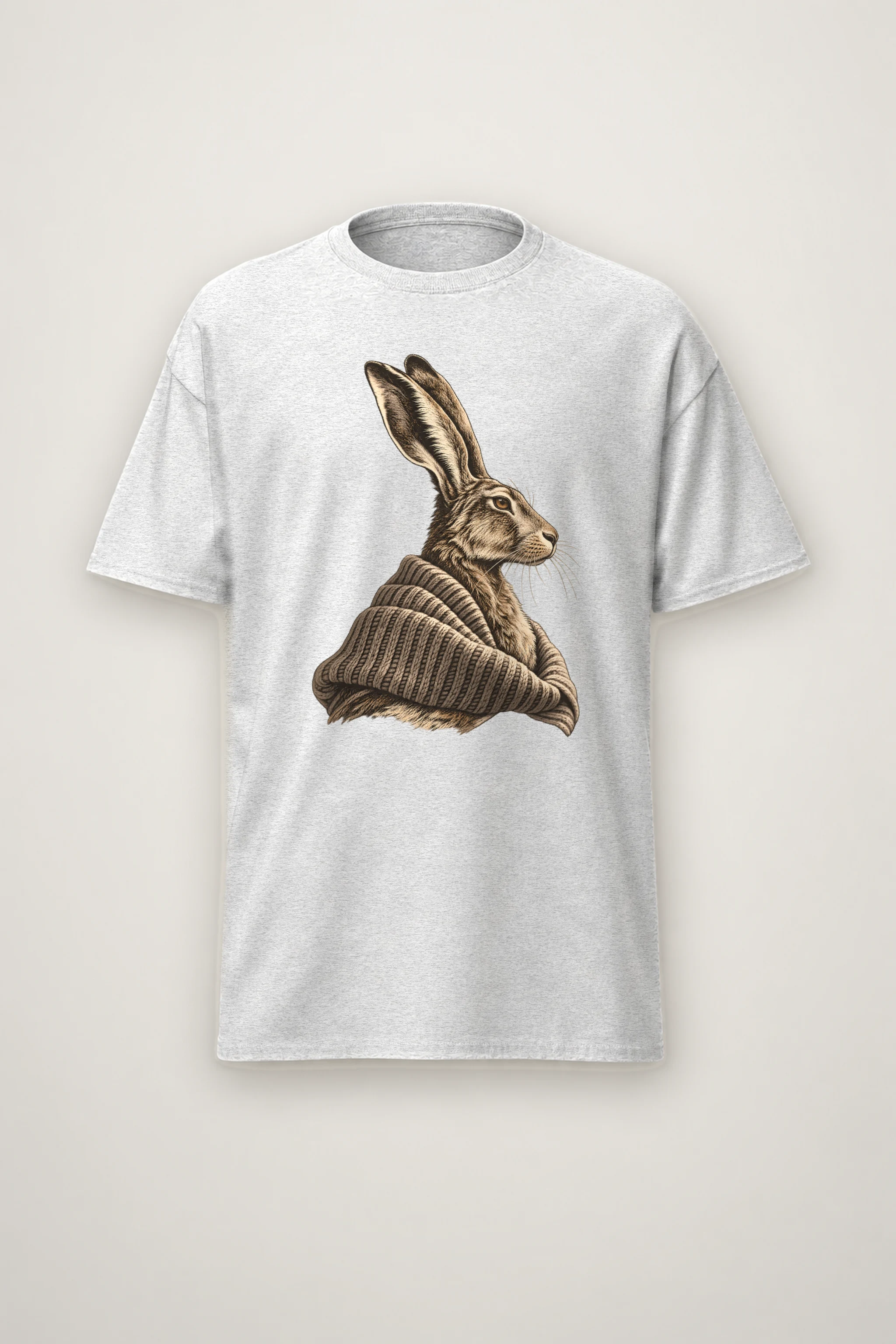 "Winter Wool Hare" Heavyweight Unisex Crewneck T-shirt