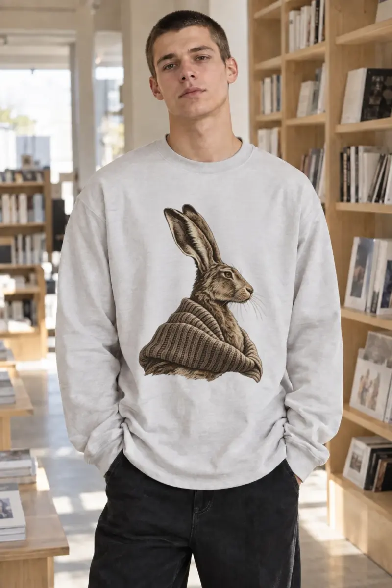 "Winter Wool Hare" Unisex Longsleeve T-shirt | Gildan 2400