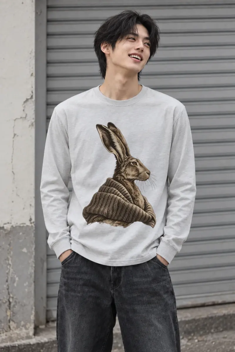 "Winter Wool Hare" Unisex Longsleeve T-shirt