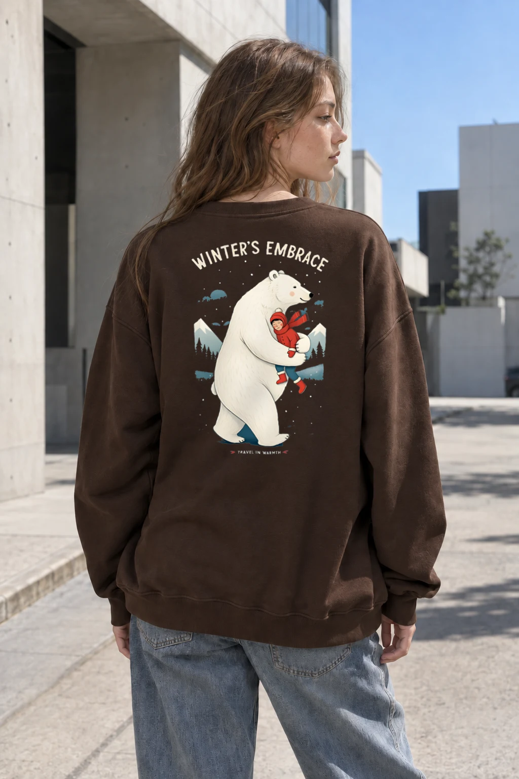"Winter's Embrace" Heavy Blend Unisex Crewneck Sweatshirt | Gildan 18000