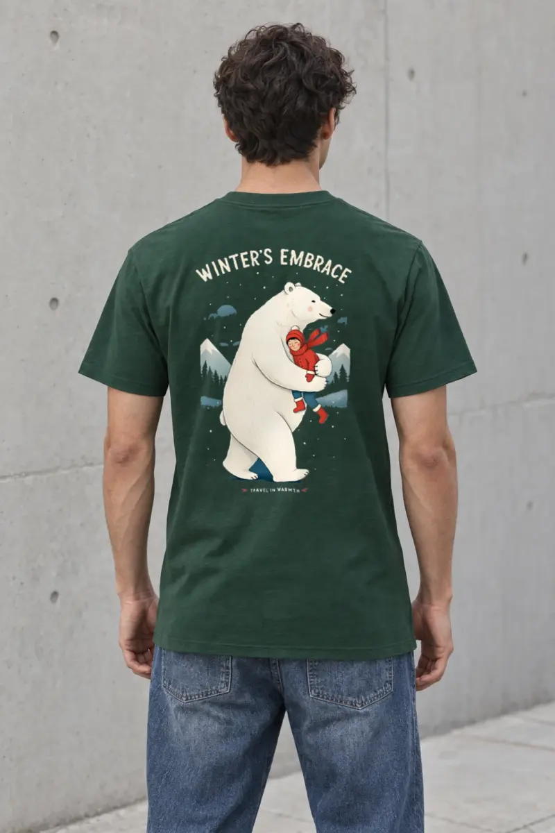 "Winter's Embrace" Heavyweight Unisex Crewneck T-shirt | Gildan 5000