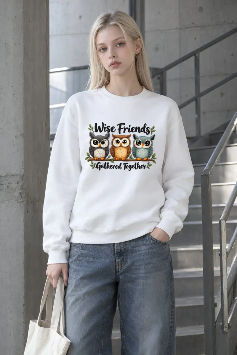 "Wise Friends Gathered" Heavy Blend Unisex Crewneck Sweatshirt