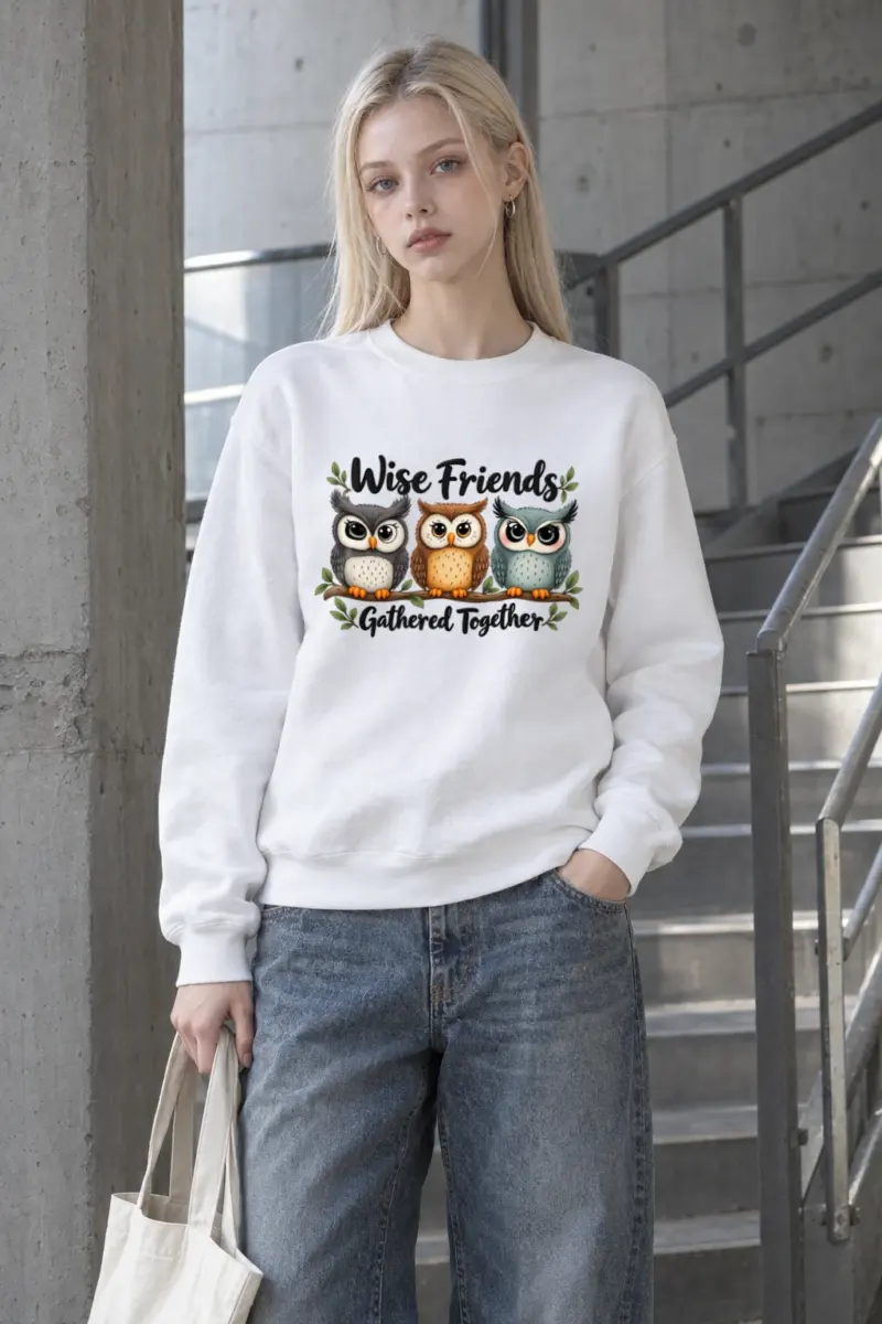 "Wise Friends Gathered" Heavy Blend Unisex Crewneck Sweatshirt