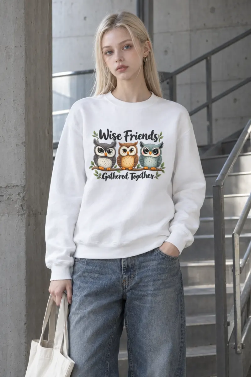 "Wise Friends Gathered" Heavy Blend Unisex Crewneck Sweatshirt