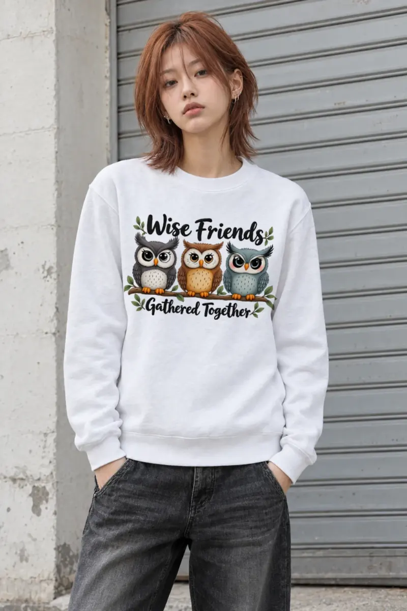 "Wise Friends Gathered" Heavy Blend Unisex Crewneck Sweatshirt