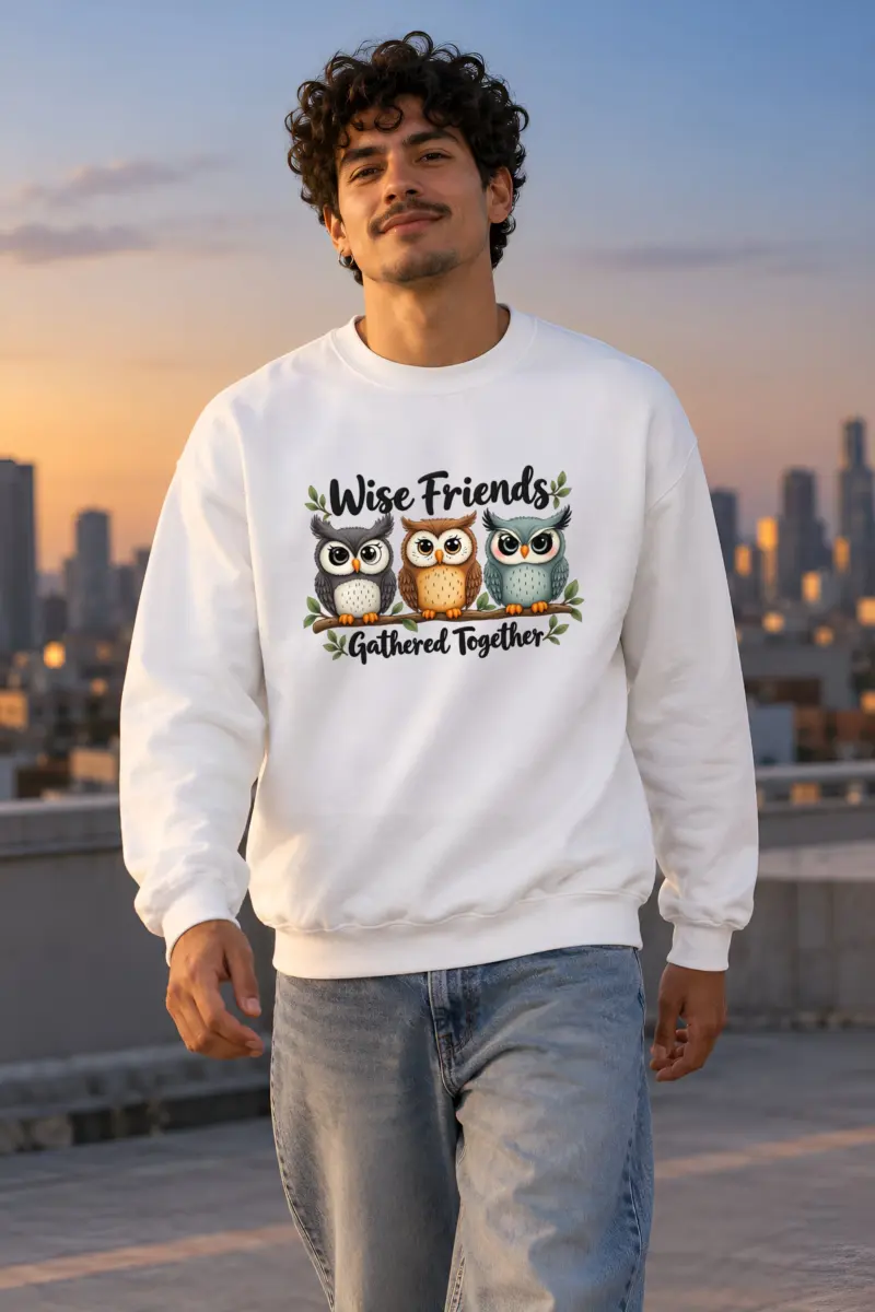 "Wise Friends Gathered" Heavy Blend Unisex Crewneck Sweatshirt