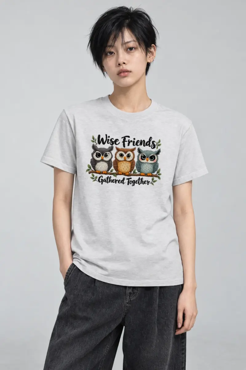 "Wise Friends Together" Heavyweight Unisex Crewneck T-shirt