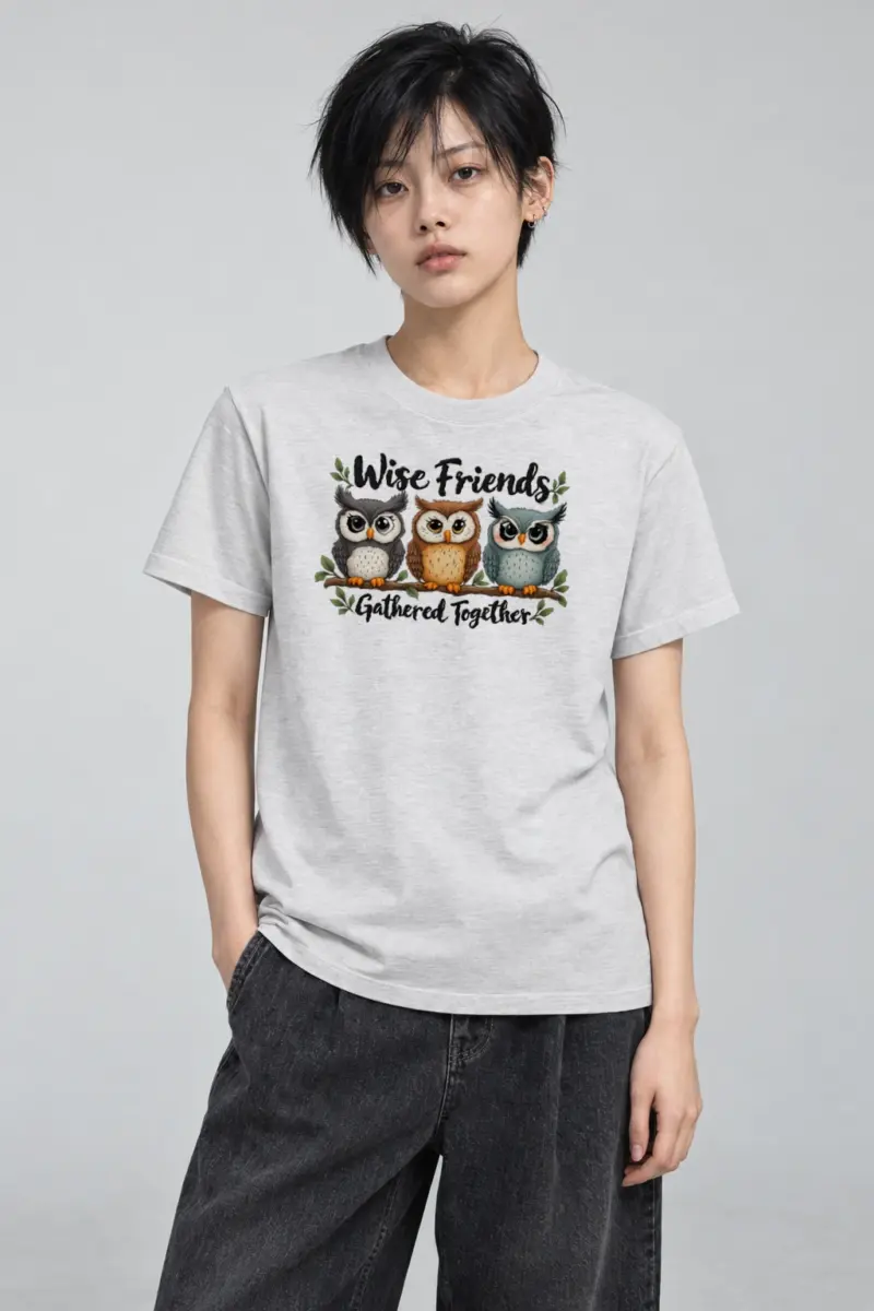 "Wise Friends Together" Heavyweight Unisex Crewneck T-shirt