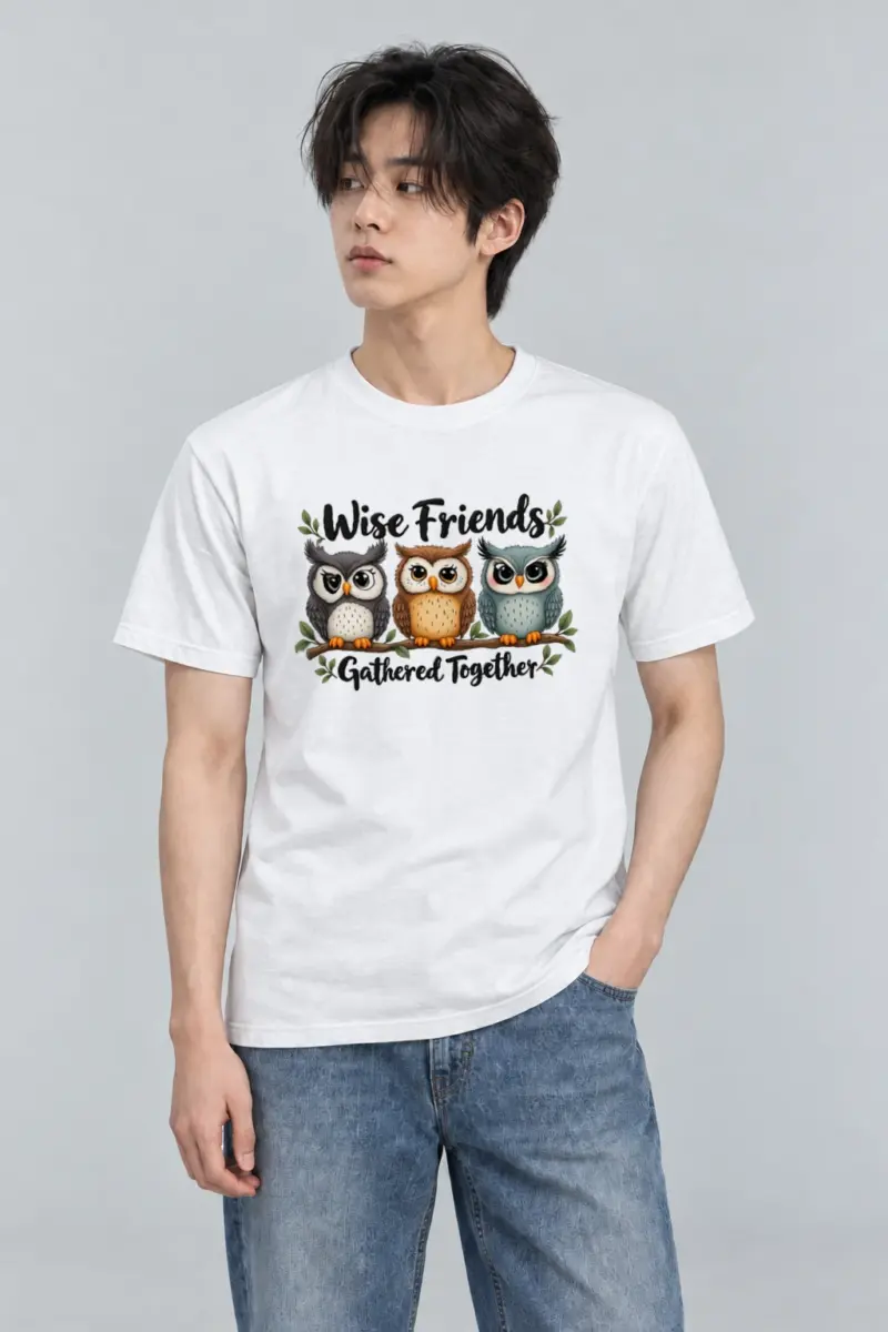 "Wise Friends Together" Heavyweight Unisex Crewneck T-shirt