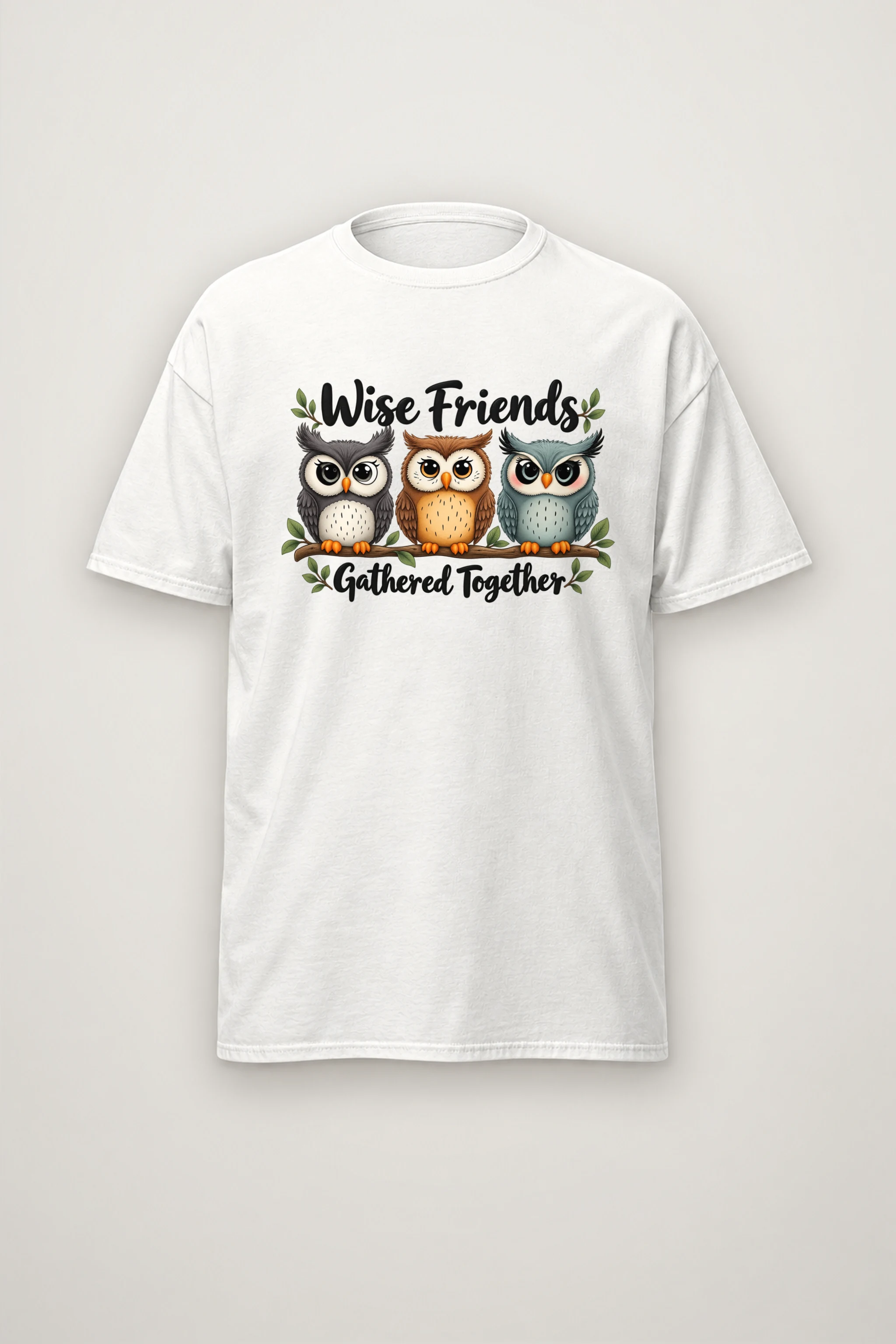 "Wise Friends Together" Heavyweight Unisex Crewneck T-shirt