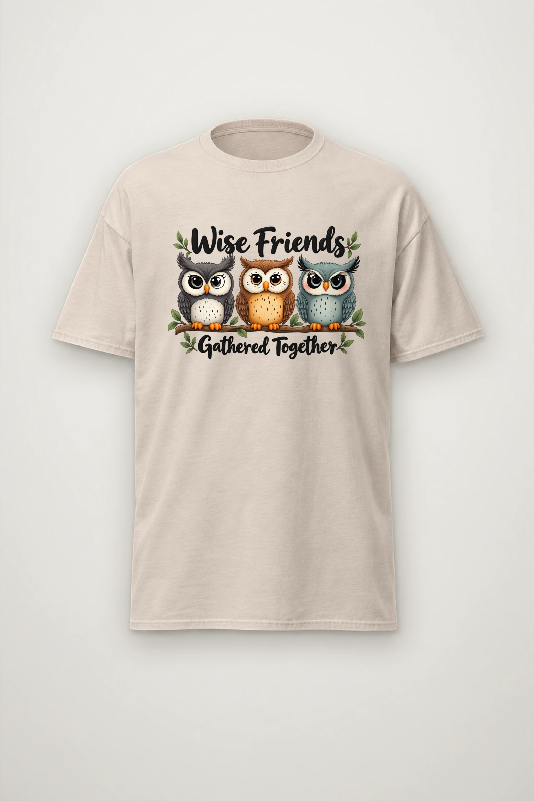 "Wise Friends Together" Heavyweight Unisex Crewneck T-shirt
