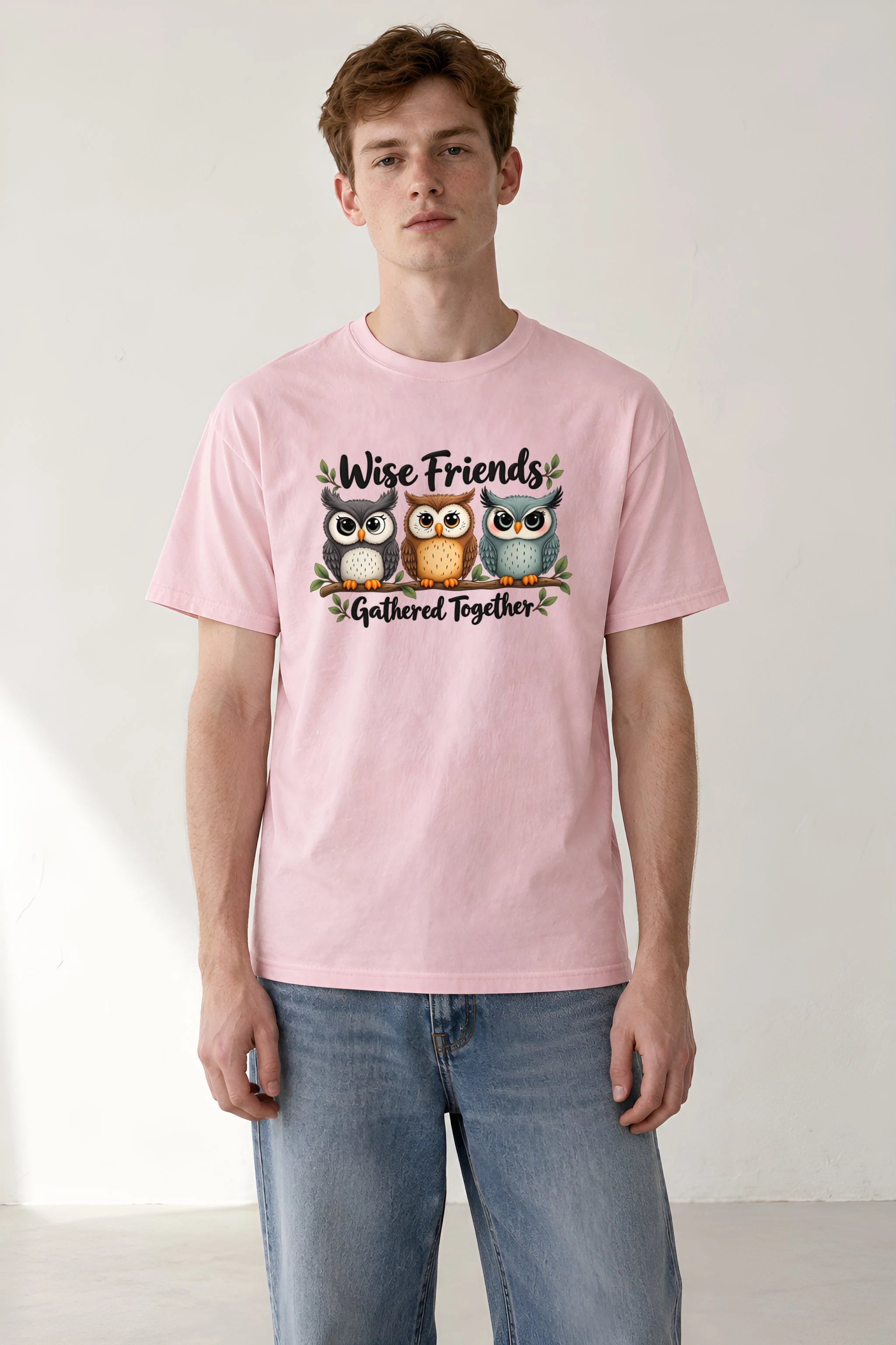 "Wise Friends Together" Heavyweight Unisex Crewneck T-shirt