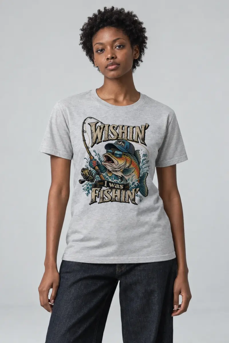 "Wishin" Heavyweight Unisex Crewneck T-shirt | Gildan 5000