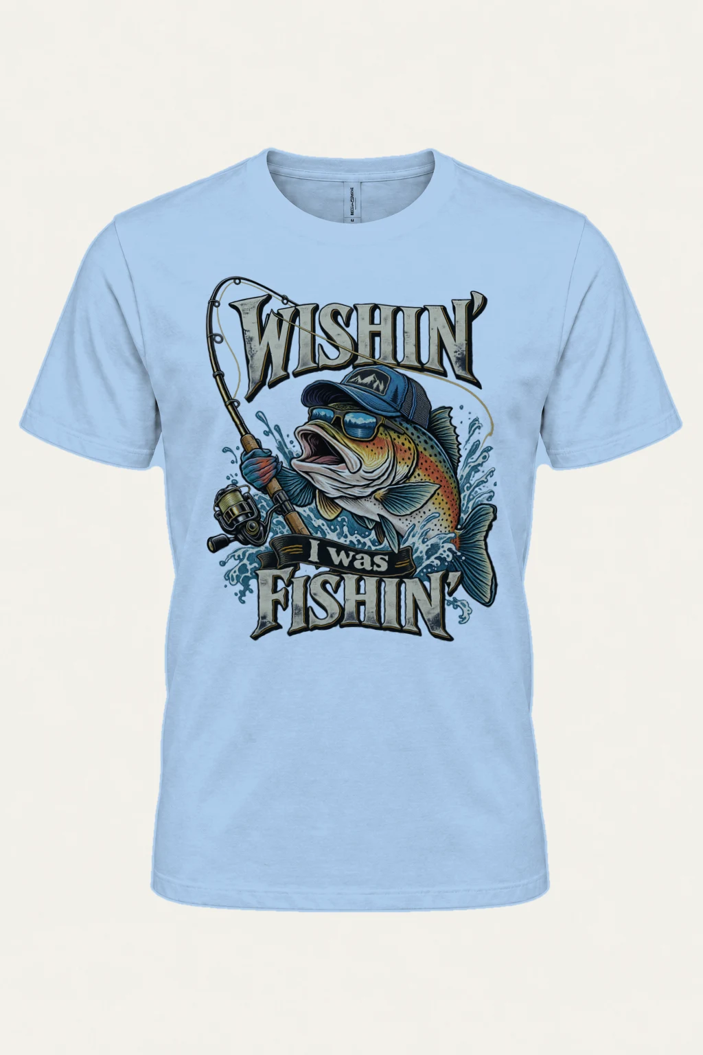 "Wishin" Heavyweight Unisex Crewneck T-shirt | Gildan 5000
