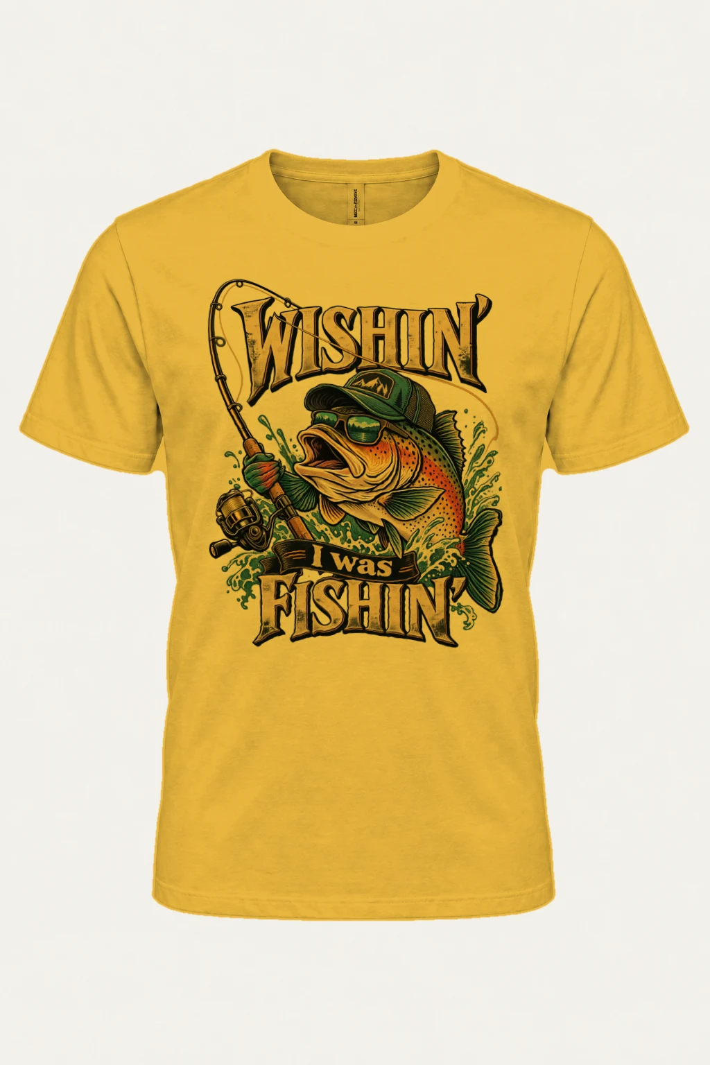 "Wishin" Heavyweight Unisex Crewneck T-shirt | Gildan 5000