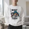 "Wishin’ I Was Fishin’" Heavy Blend Unisex Crewneck Sweatshirt | Gildan 18000
