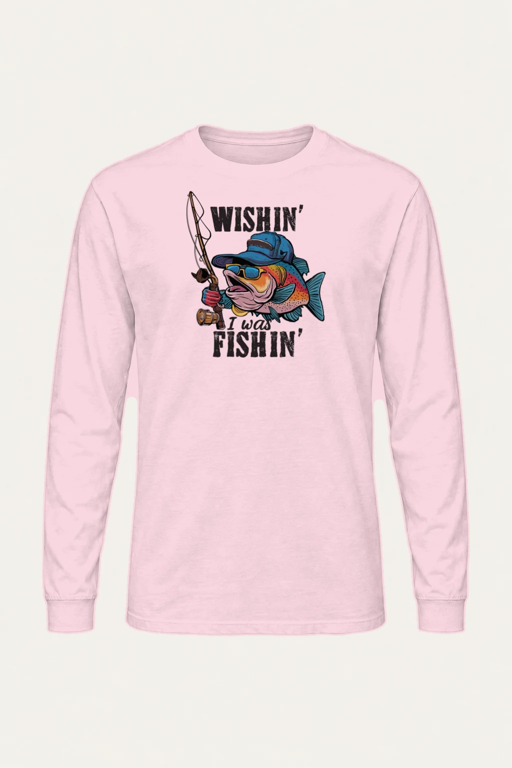 "Wishin' I Was Fishin'" Unisex Longsleeve T-shirt | Gildan 2400