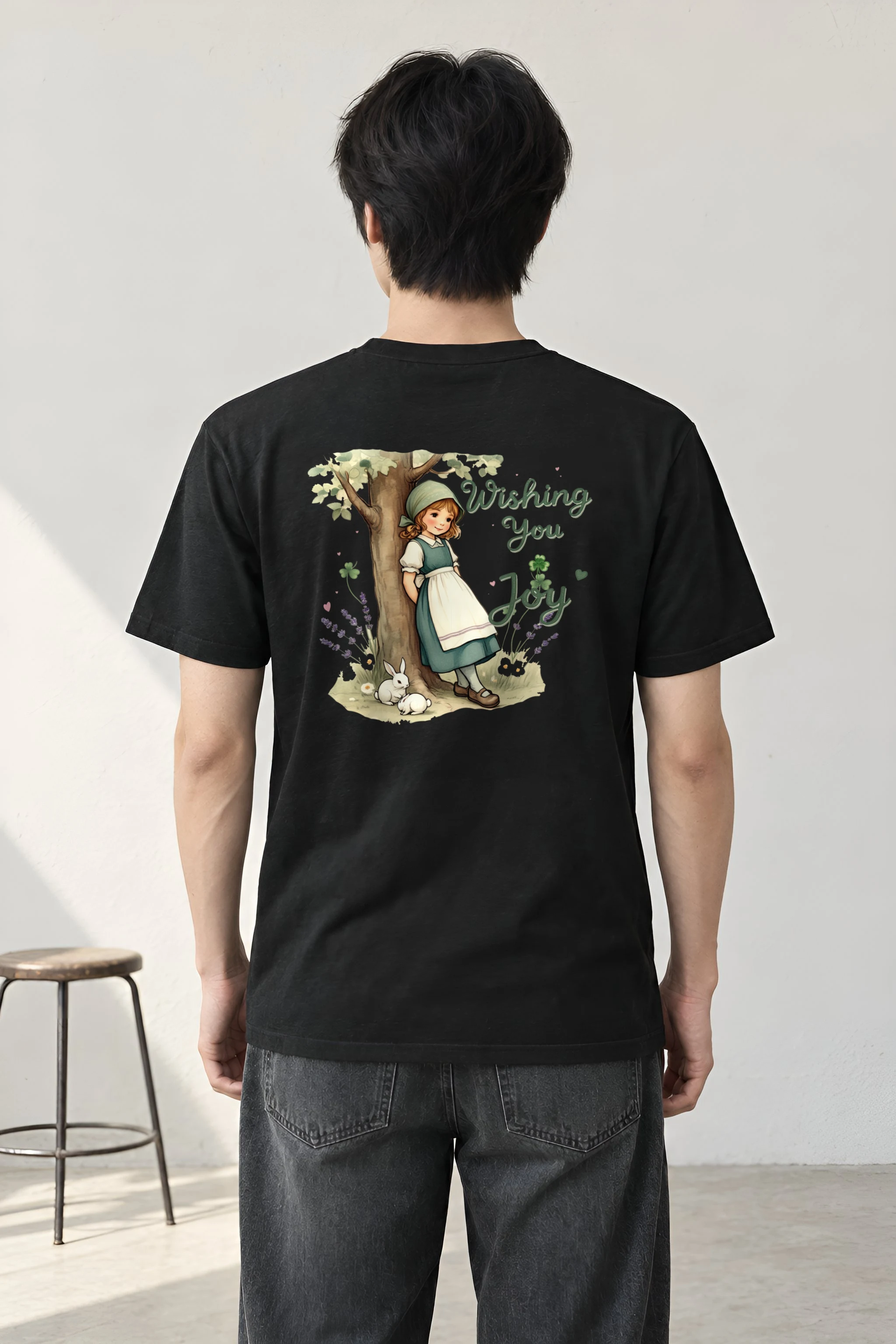 "Wishing You Joy" Heavyweight Unisex Crewneck T-shirt
