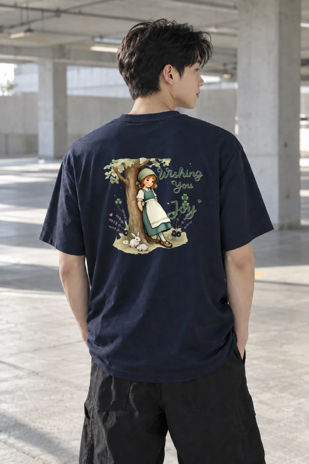 "Wishing You Joy" Heavyweight Unisex Crewneck T-shirt | Gildan 5000