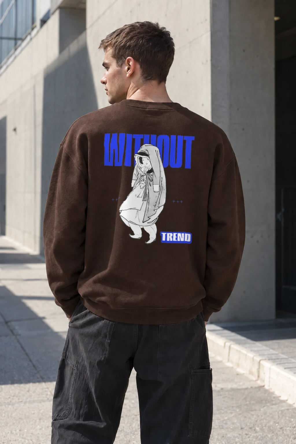 "Without Trend" Heavy Blend Unisex Crewneck Sweatshirt | Gildan 18000