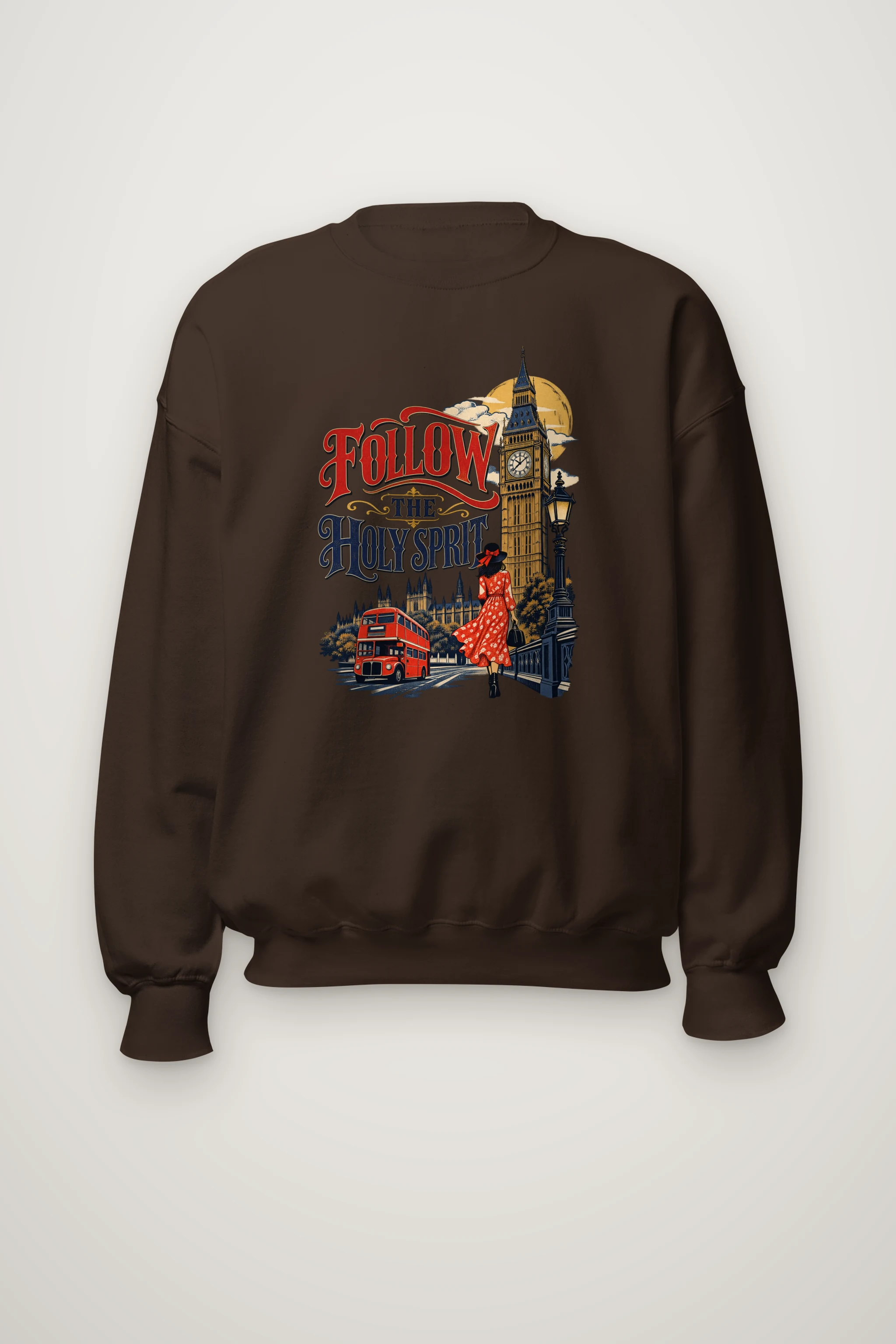 "Woman In Red Dress" Heavy Blend Unisex Crewneck Sweatshirt