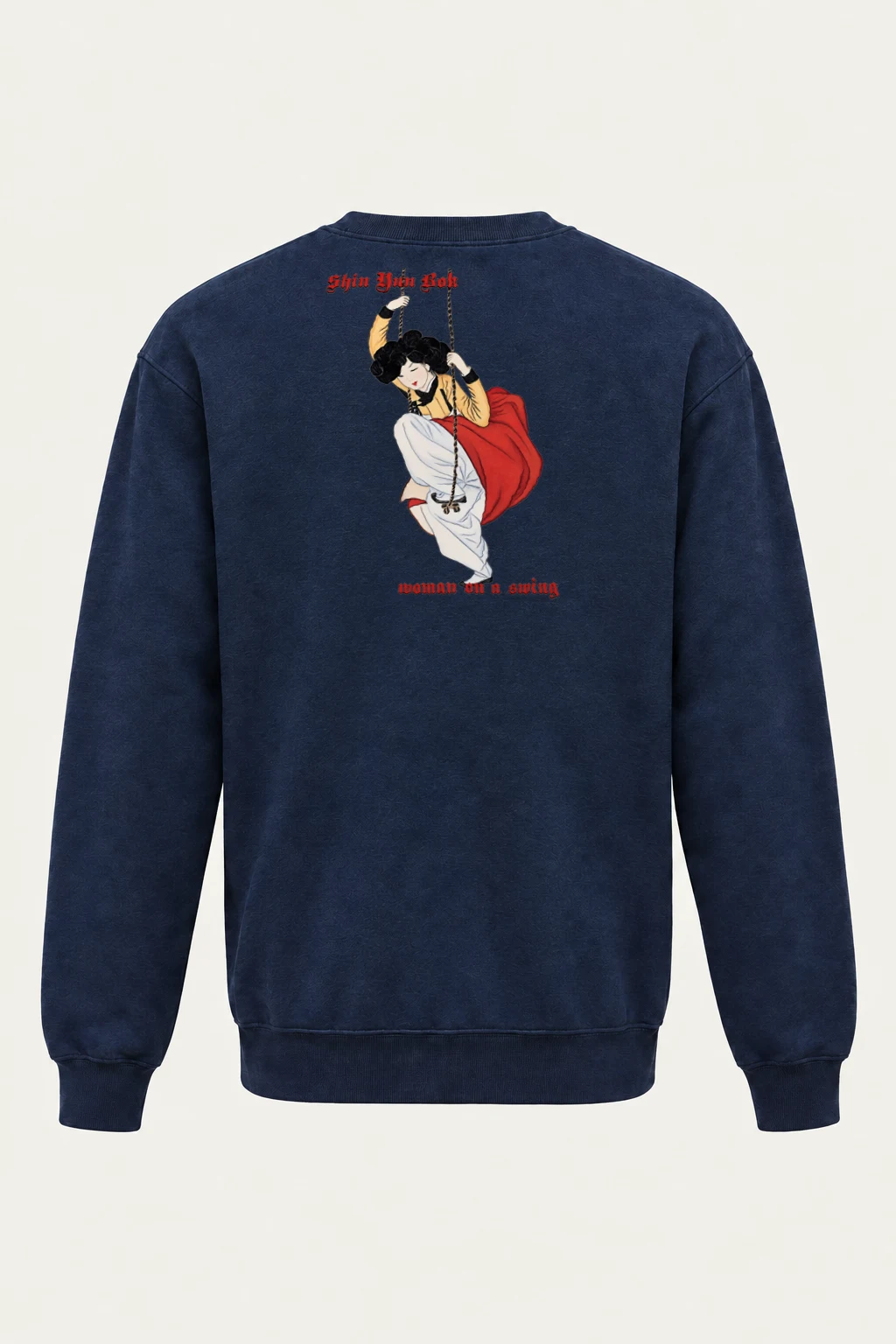 "Woman On A Swing" Heavy Blend Unisex Crewneck Sweatshirt | Gildan 18000