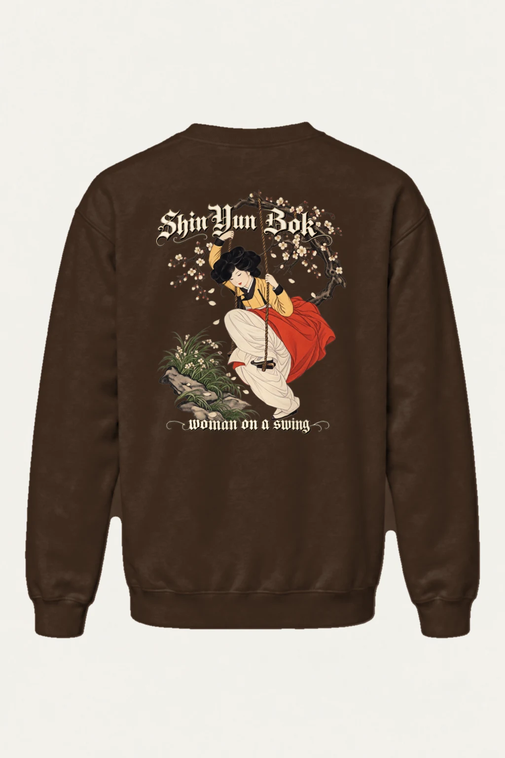 "Woman On A Swing" Heavy Blend Unisex Crewneck Sweatshirt | Gildan 18000