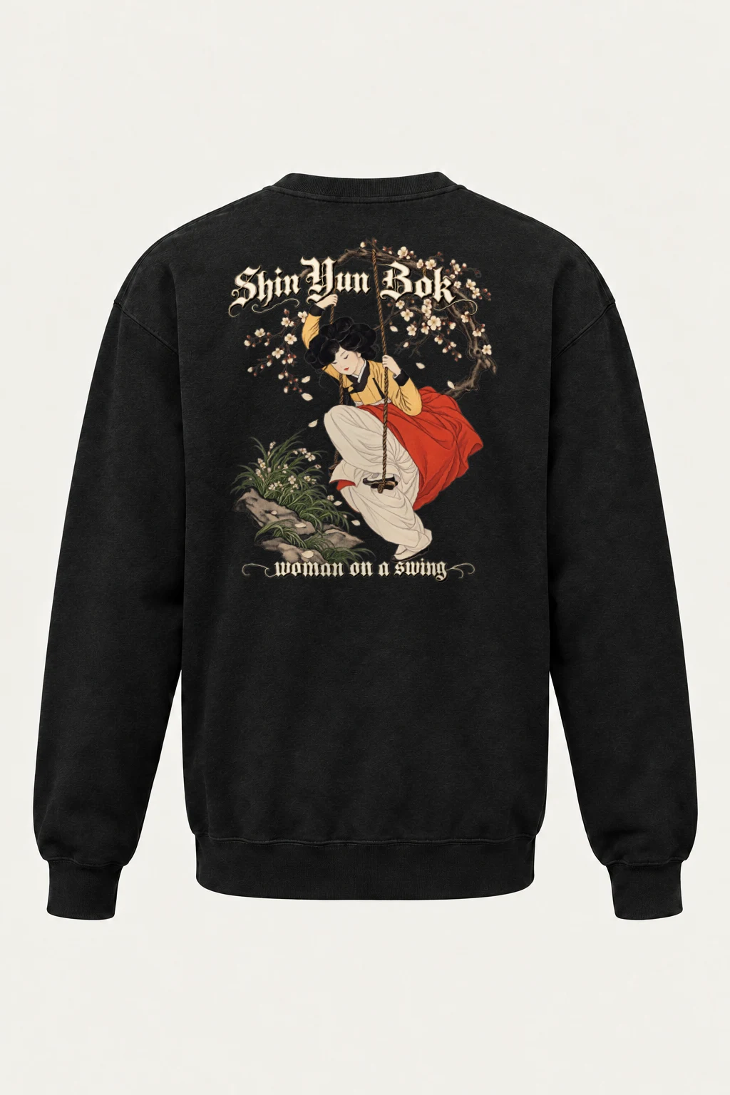"Woman On A Swing" Heavy Blend Unisex Crewneck Sweatshirt | Gildan 18000