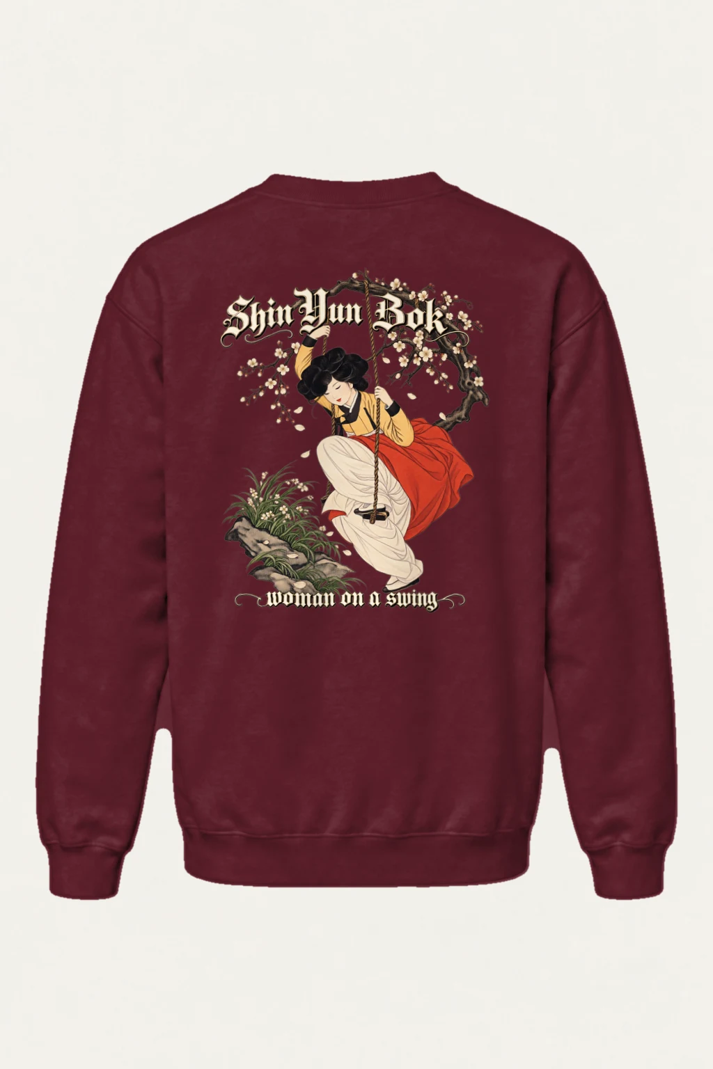 "Woman On A Swing" Heavy Blend Unisex Crewneck Sweatshirt | Gildan 18000