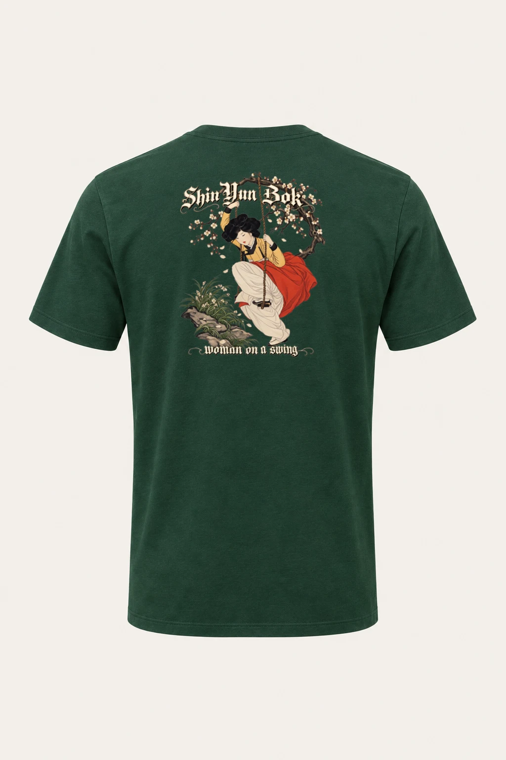 "Woman On A Swing" Heavyweight Unisex Crewneck T-shirt | Gildan 5000