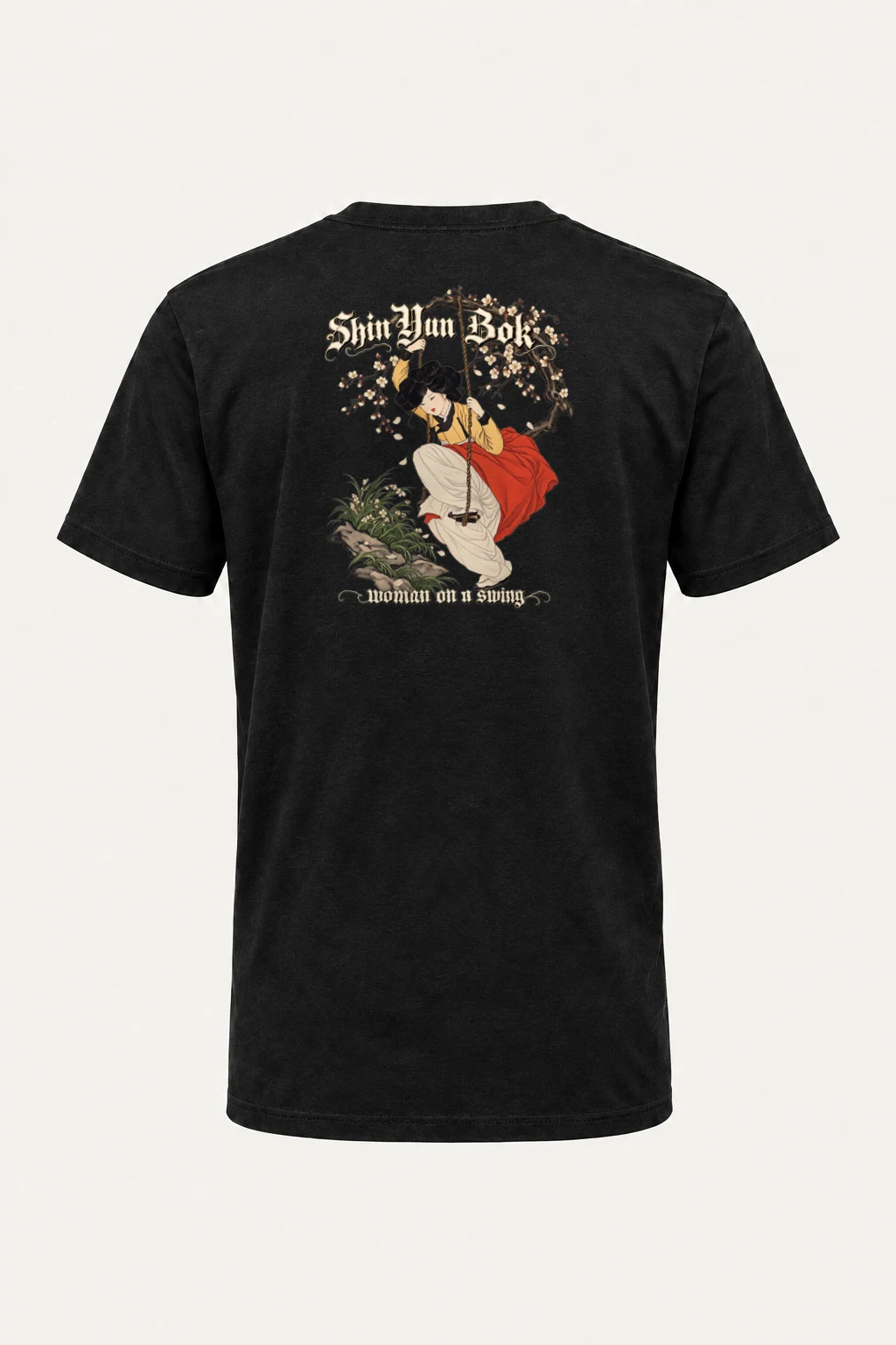 "Woman On A Swing" Heavyweight Unisex Crewneck T-shirt | Gildan 5000