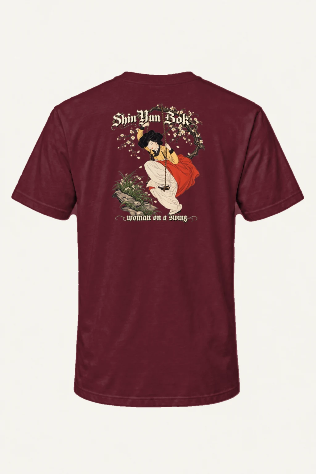 "Woman On A Swing" Heavyweight Unisex Crewneck T-shirt | Gildan 5000