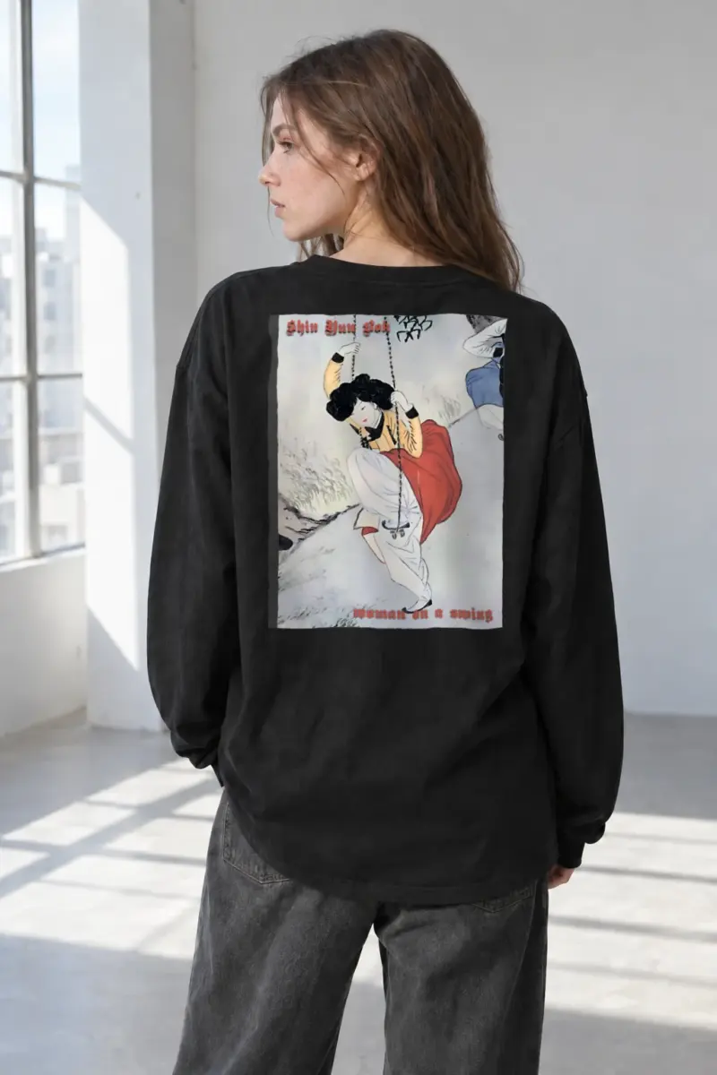 "Woman On A Swing" Unisex Longsleeve T-shirt | Gildan 2400