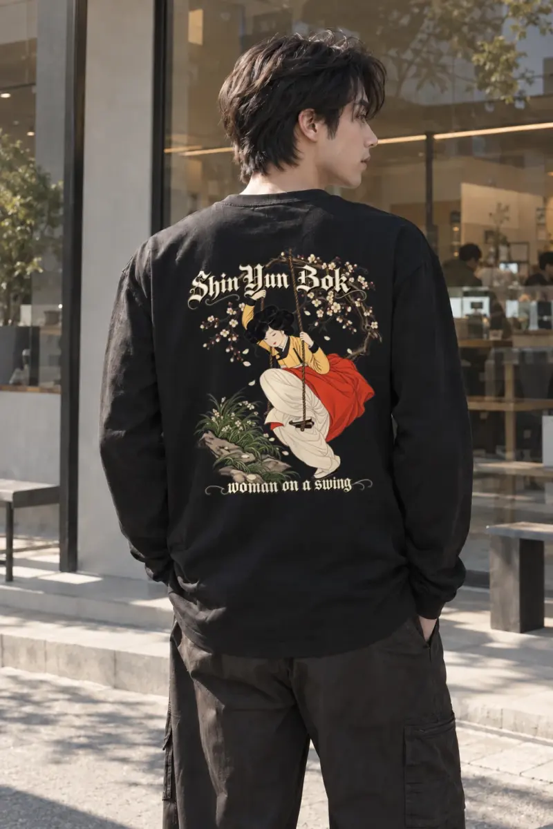 "Woman On A Swing" Unisex Longsleeve T-shirt | Gildan 2400