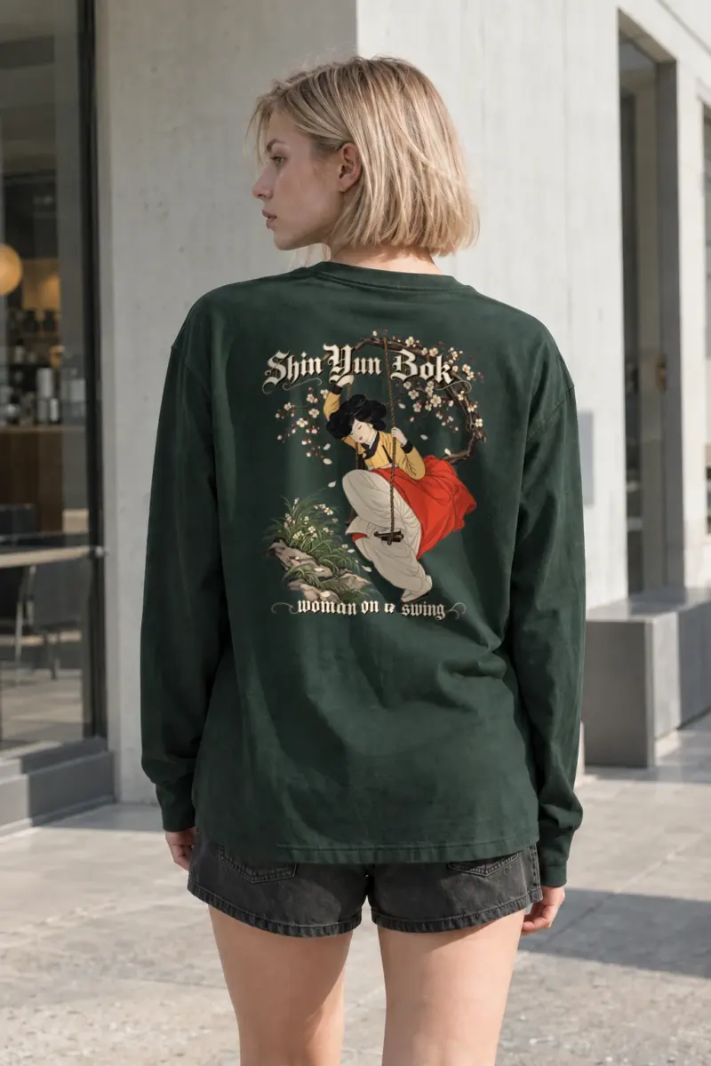 "Woman On A Swing" Unisex Longsleeve T-shirt | Gildan 2400