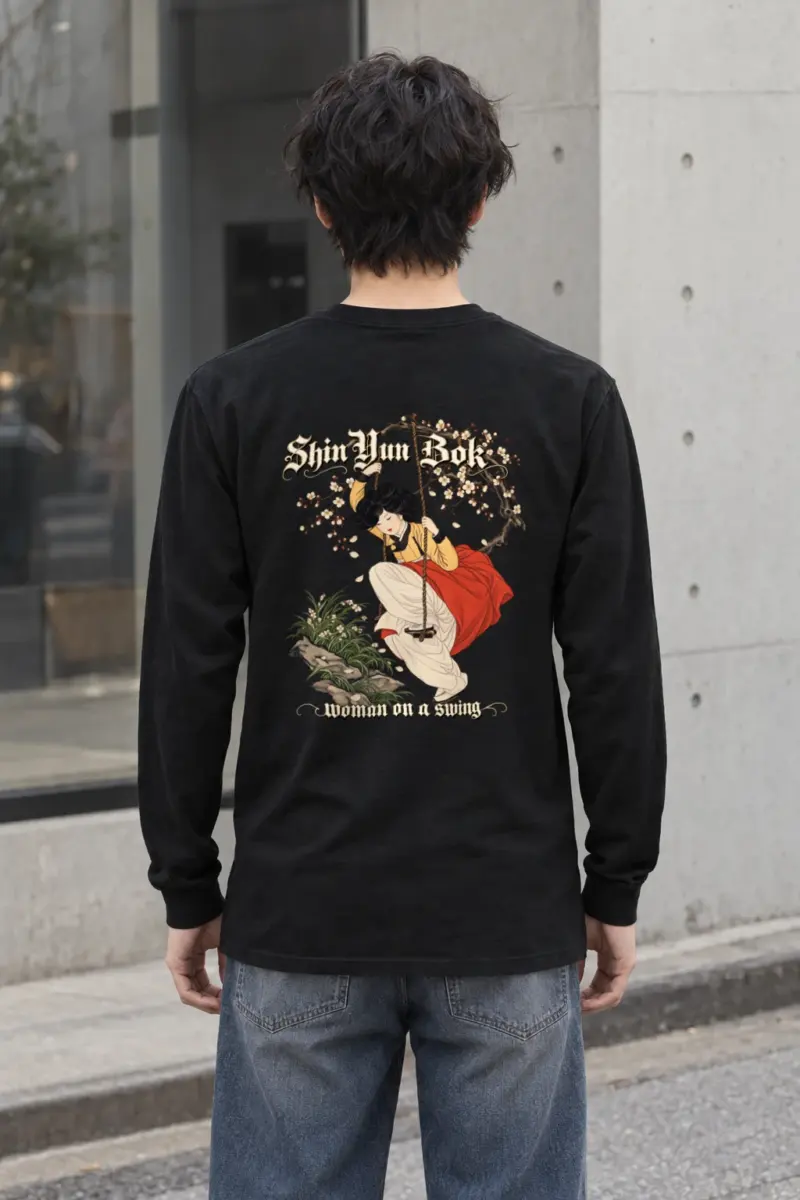 "Woman On A Swing" Unisex Longsleeve T-shirt