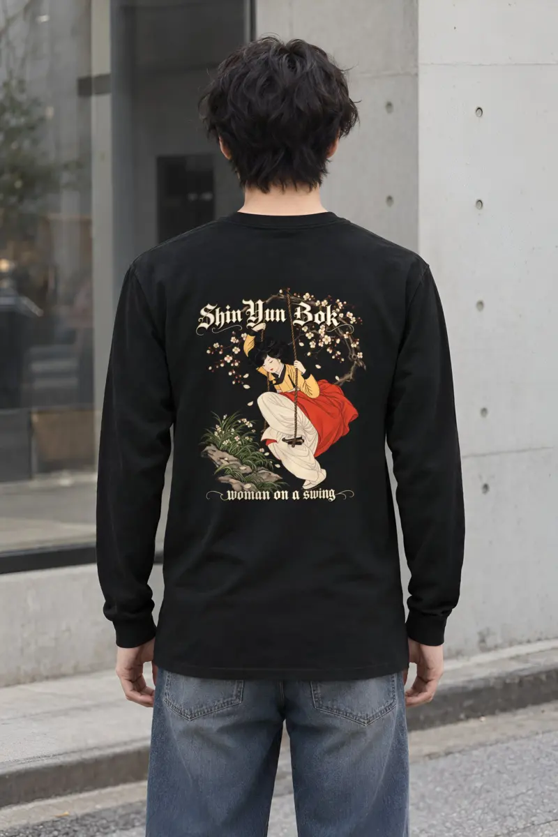 "Woman On A Swing" Unisex Longsleeve T-shirt